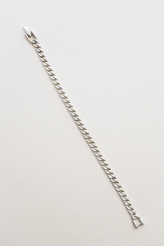 Vintage|Silver Curb Chain Bracelet