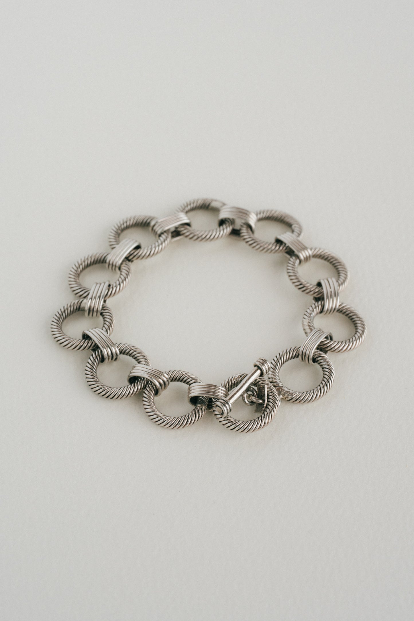 Textured Wire Link Toggle Bracelet (Mexico)