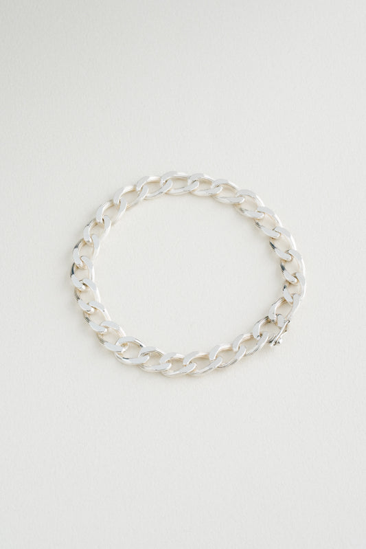Textured Curb Chain Bracelet (Italy)