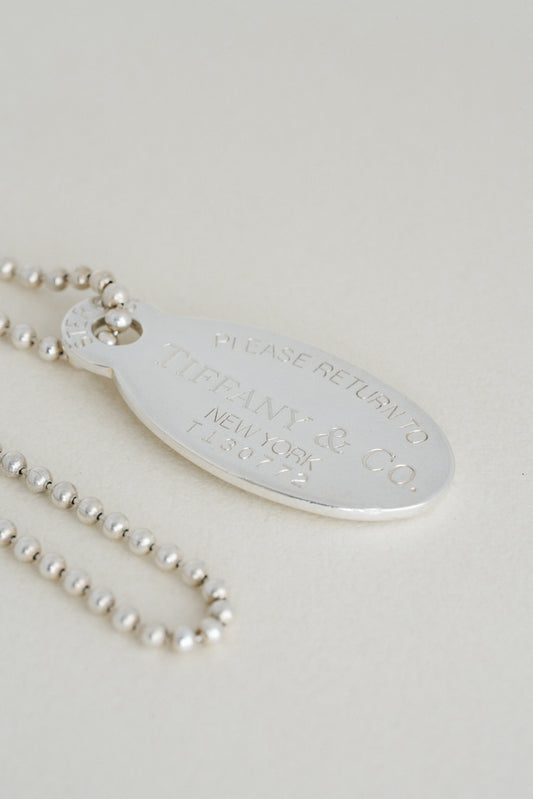TIFFANY & CO.|Return to Tiffany Oval Tag Necklace