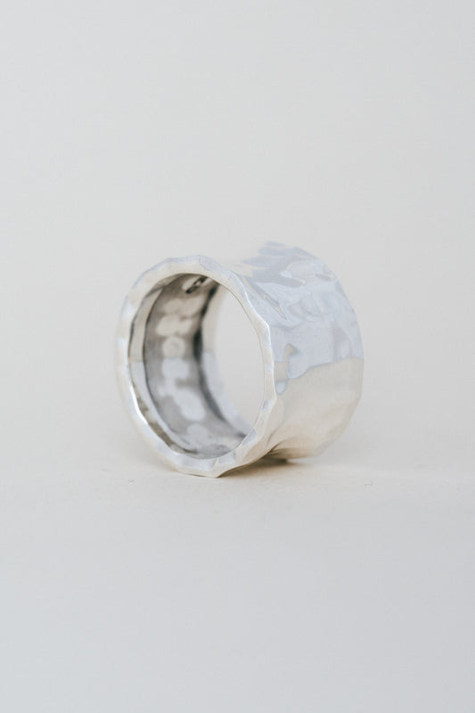 Hammered Wide Band Ring (Mexico)