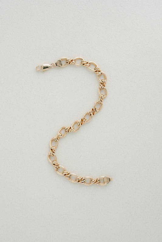 UNOAERRE|Oval & Twist Link Bracelet (Italy)