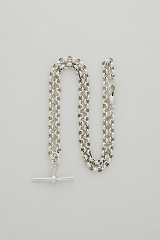 T-Bar Silver Chain Necklace (UK)