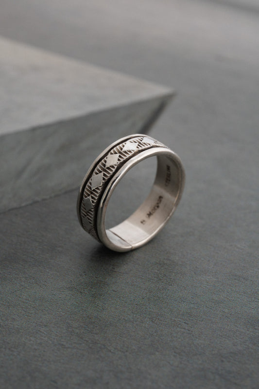 Bruce Morgan | Navajo Patterned Band Ring (USA)