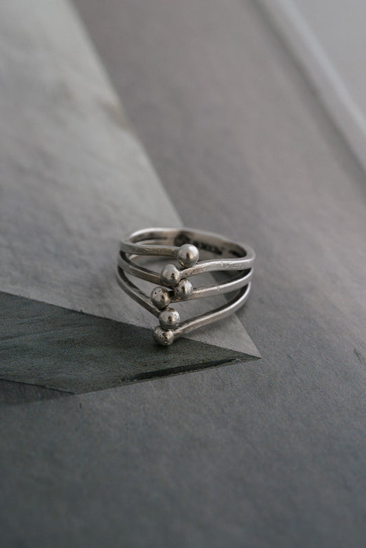 Multi Line Silver Ring (Mexico)
