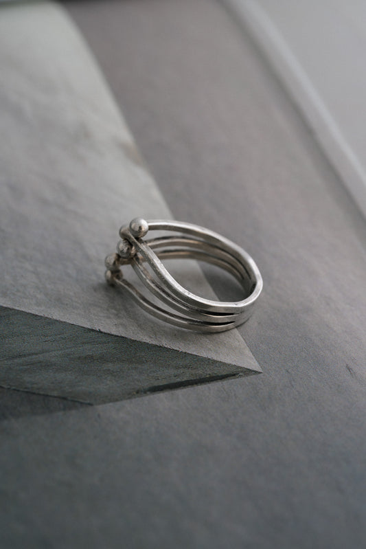 Multi Line Silver Ring (Mexico)