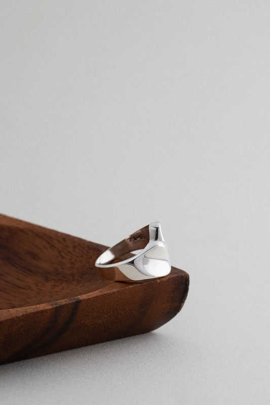 Modernist Signet Ring(Mexico, Taxco)