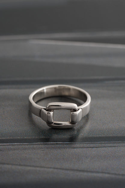Square Link Design Ring