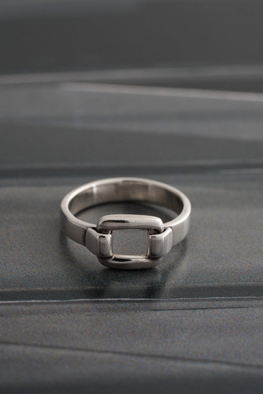 Square Link Design Ring