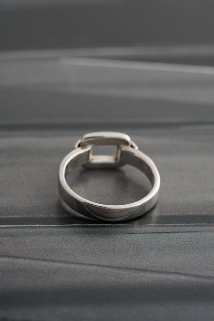 Square Link Design Ring