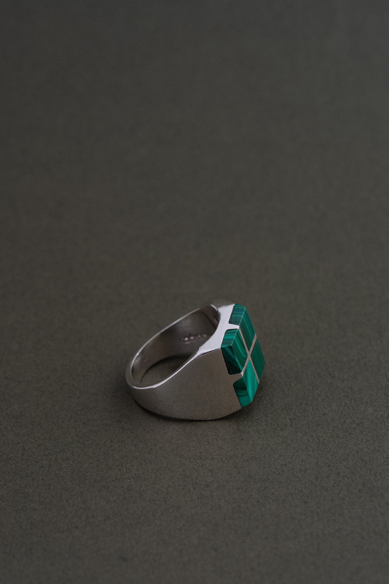 Malachite Inlay Ring (Taxco, Mexico)
