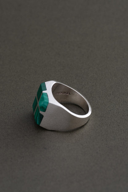 Malachite Inlay Ring (Taxco, Mexico)