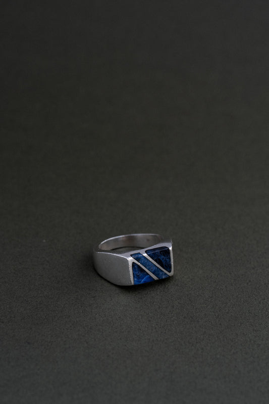Sodalite Inlay Silver Ring (Mexico)