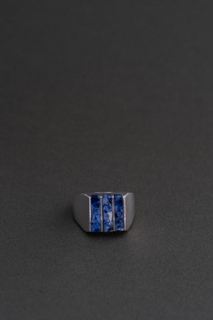 Sodalite Inlay Silver Ring (Mexico)