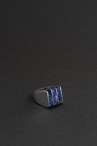 Sodalite Inlay Silver Ring (Mexico)