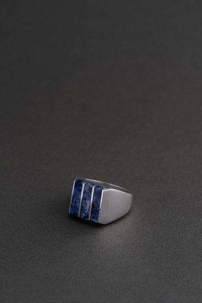 Sodalite Inlay Silver Ring (Mexico)
