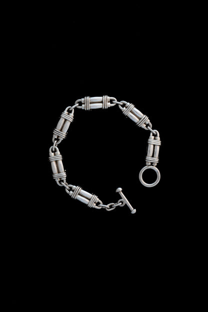 Wrapped Barrel Link Bracelet (Mexico, Taxco)