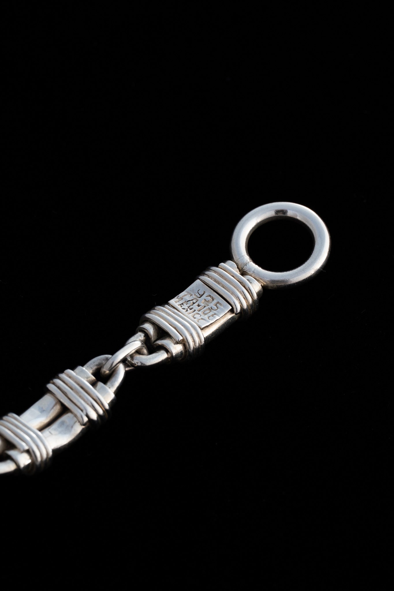 Wrapped Barrel Link Bracelet (Mexico, Taxco)