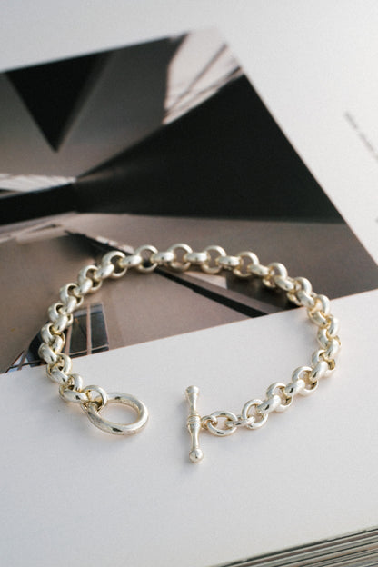 Rolo Chain Toggle Bracelet(Italy)