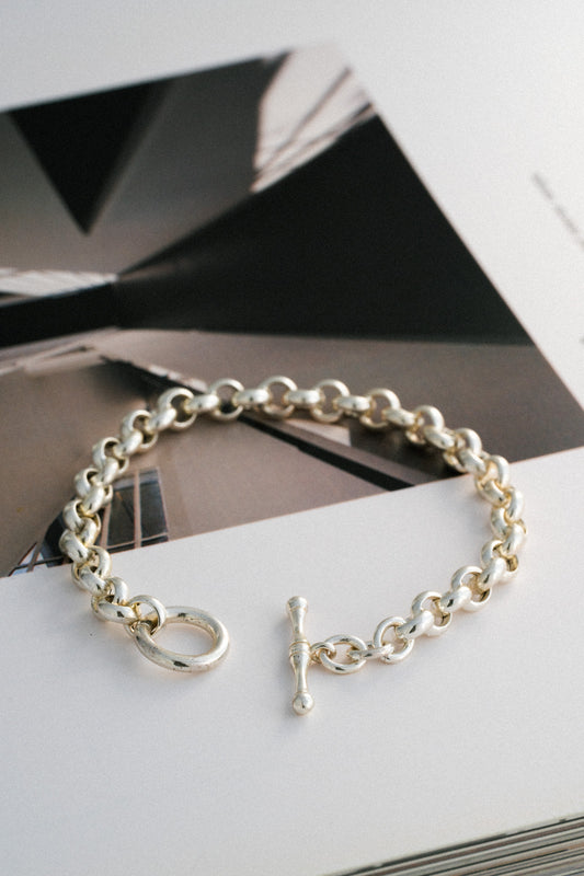 Rolo Chain Toggle Bracelet(Italy)
