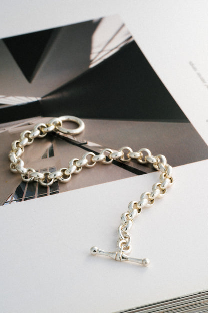 Rolo Chain Toggle Bracelet(Italy)