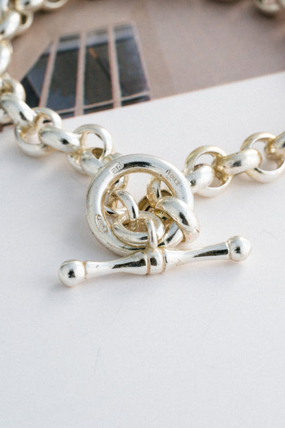 Rolo Chain Toggle Bracelet(Italy)