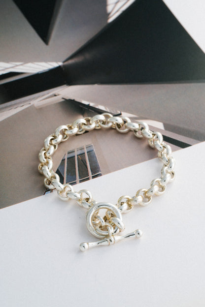 Rolo Chain Toggle Bracelet(Italy)