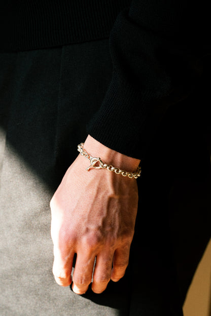 Rolo Chain Toggle Bracelet(Italy)