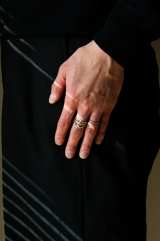 Multi Line Silver Ring (Mexico)