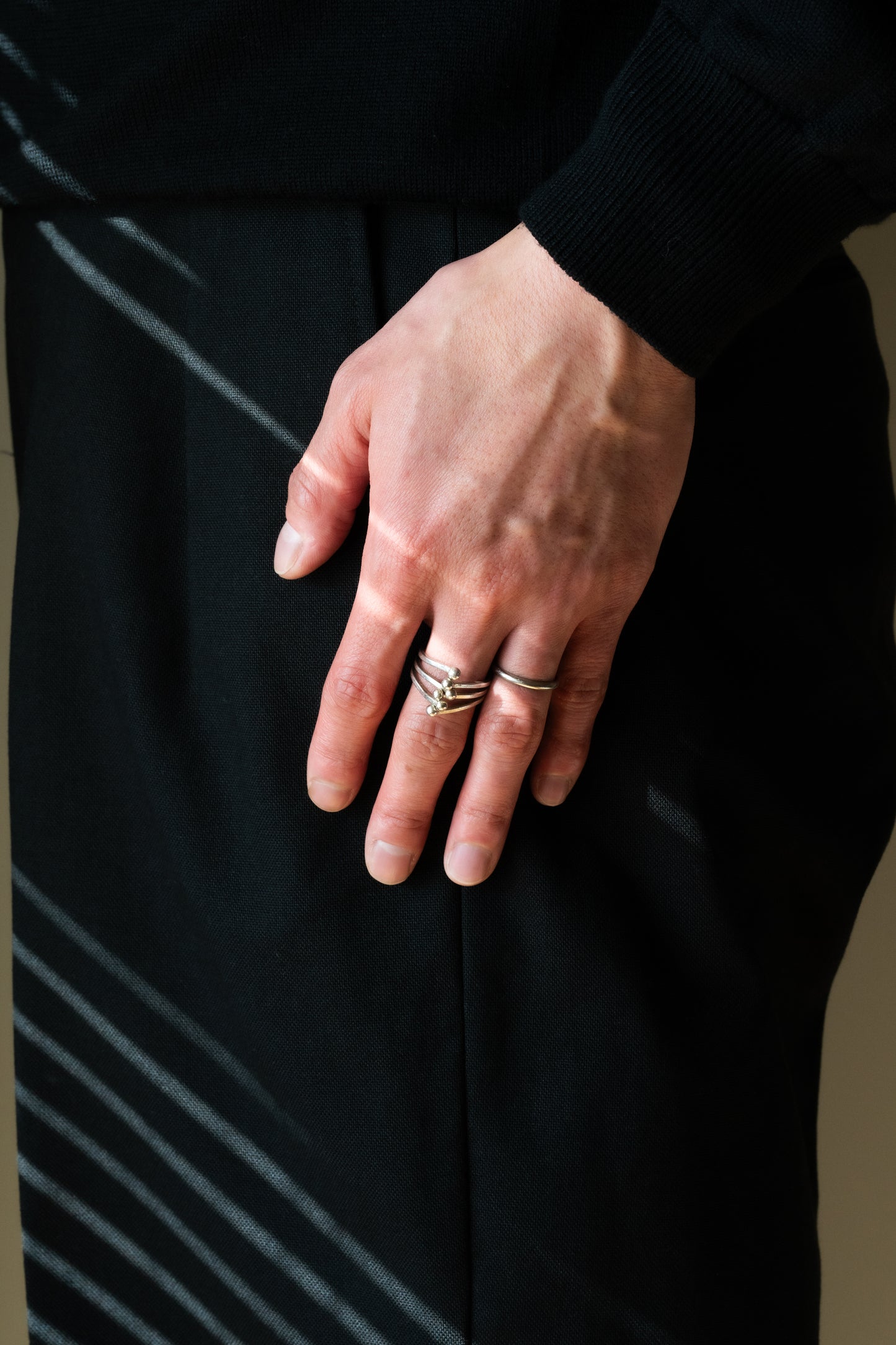 Multi Line Silver Ring (Mexico)