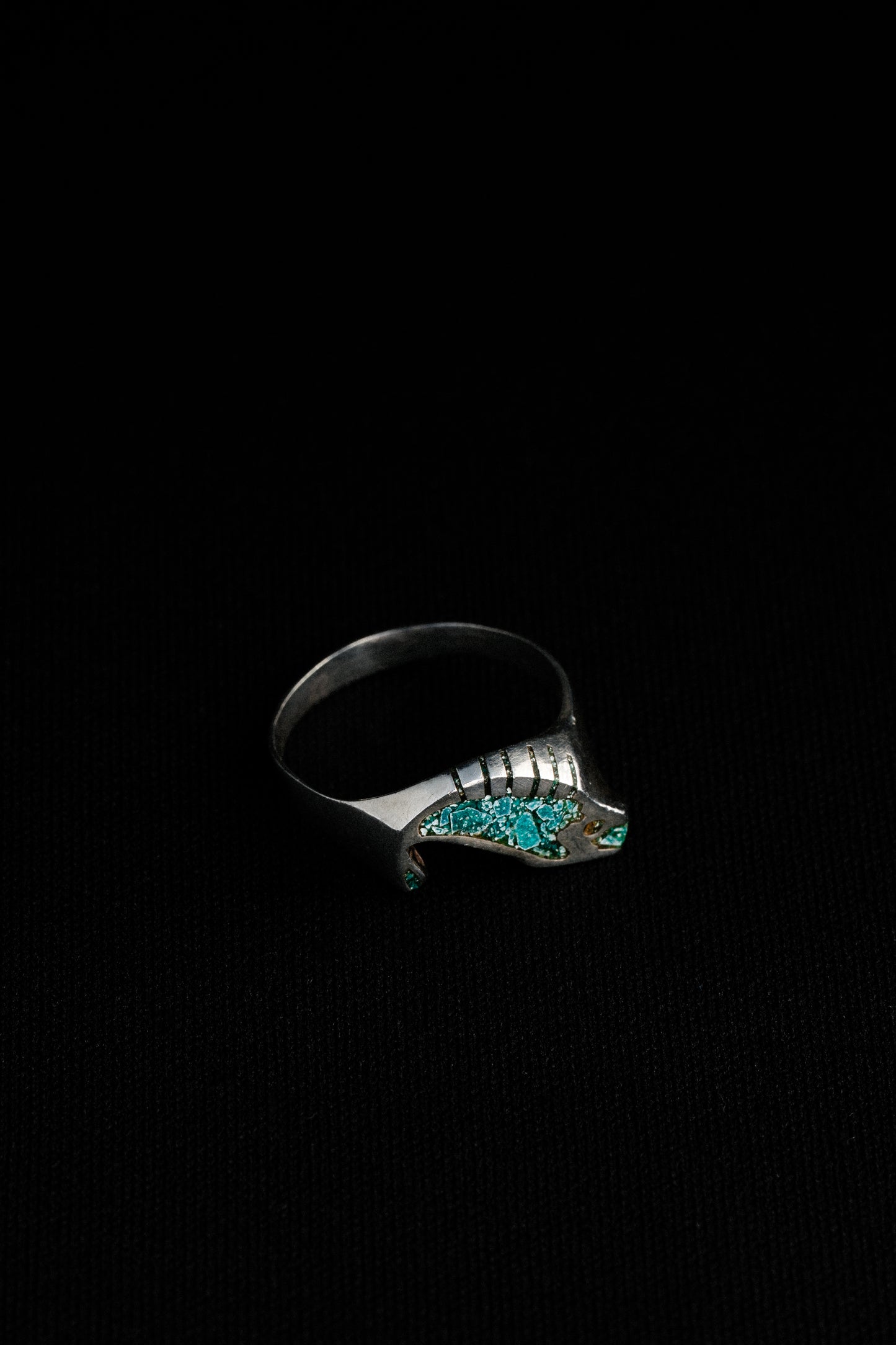 Fish Motif Inlay Ring (Mexico)