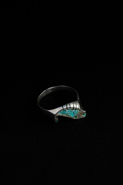 Fish Motif Inlay Ring (Mexico)