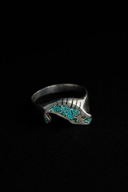 Fish Motif Inlay Ring (Mexico)
