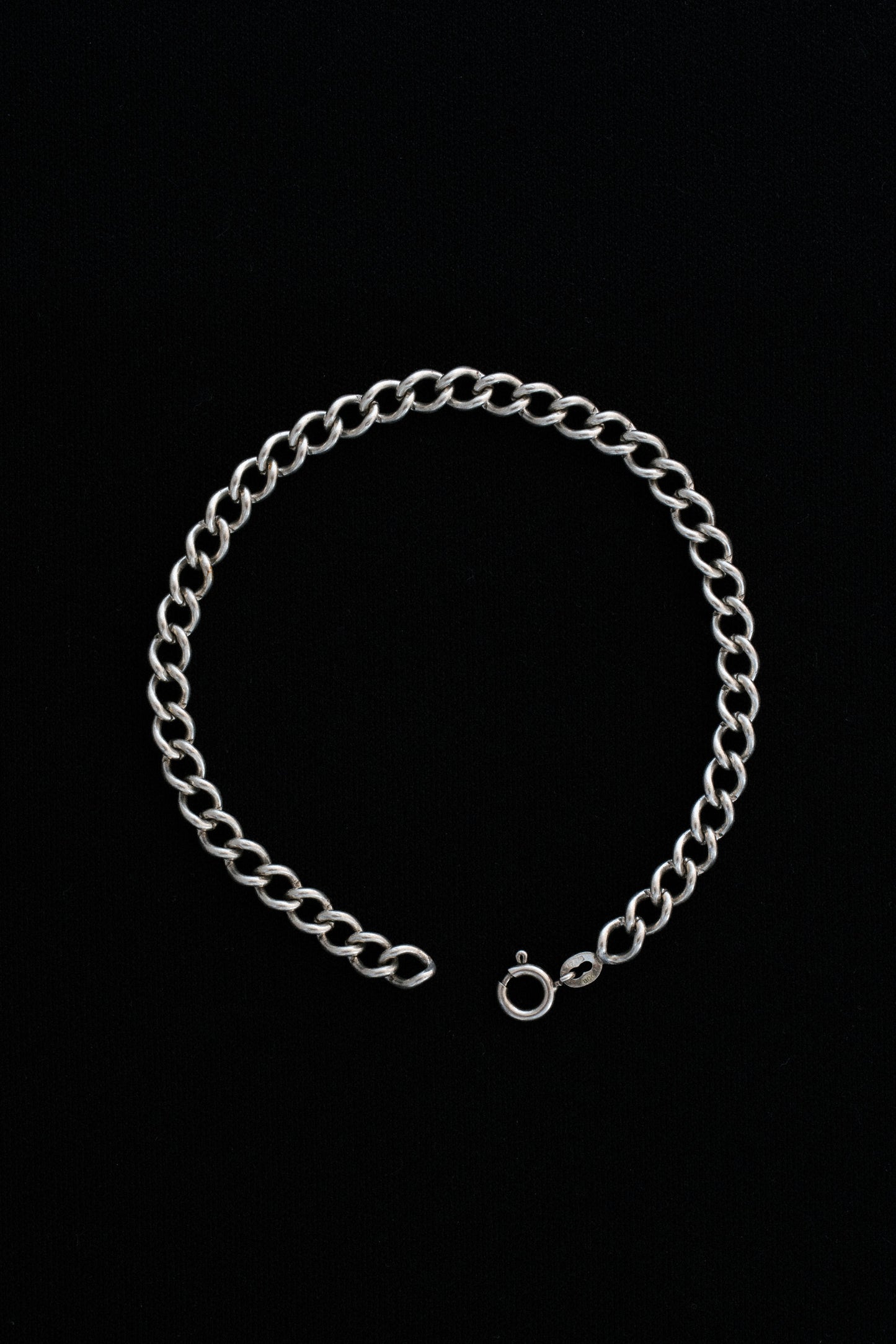 UNOAERRE｜Silver 800 Curb Chain Bracelet (Italy)