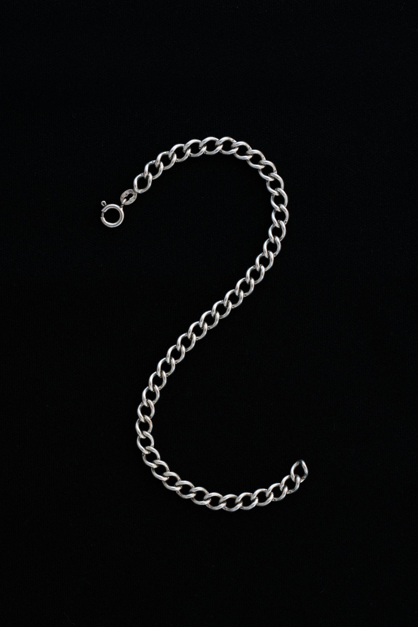 UNOAERRE｜Silver 800 Curb Chain Bracelet (Italy)