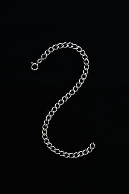 UNOAERRE｜Silver 800 Curb Chain Bracelet (Italy)