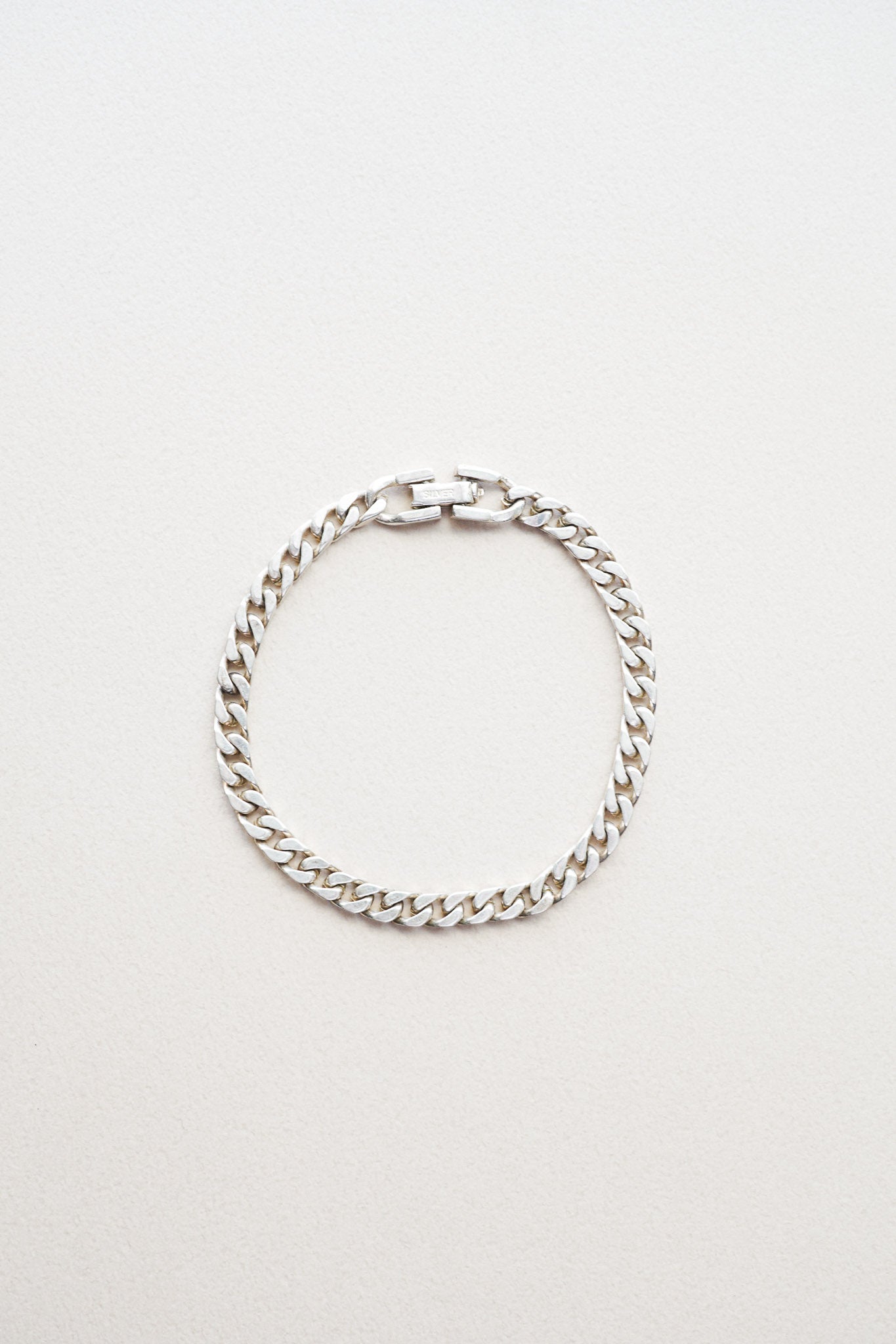 Vintage｜Silver Curb Chain Bracelet