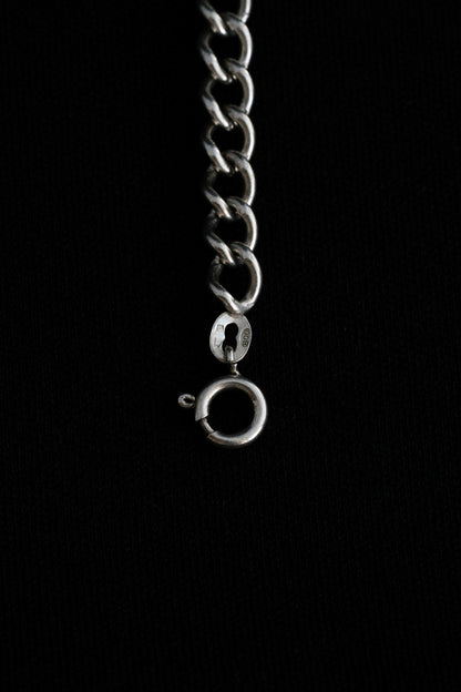 UNOAERRE｜Silver 800 Curb Chain Bracelet (Italy)