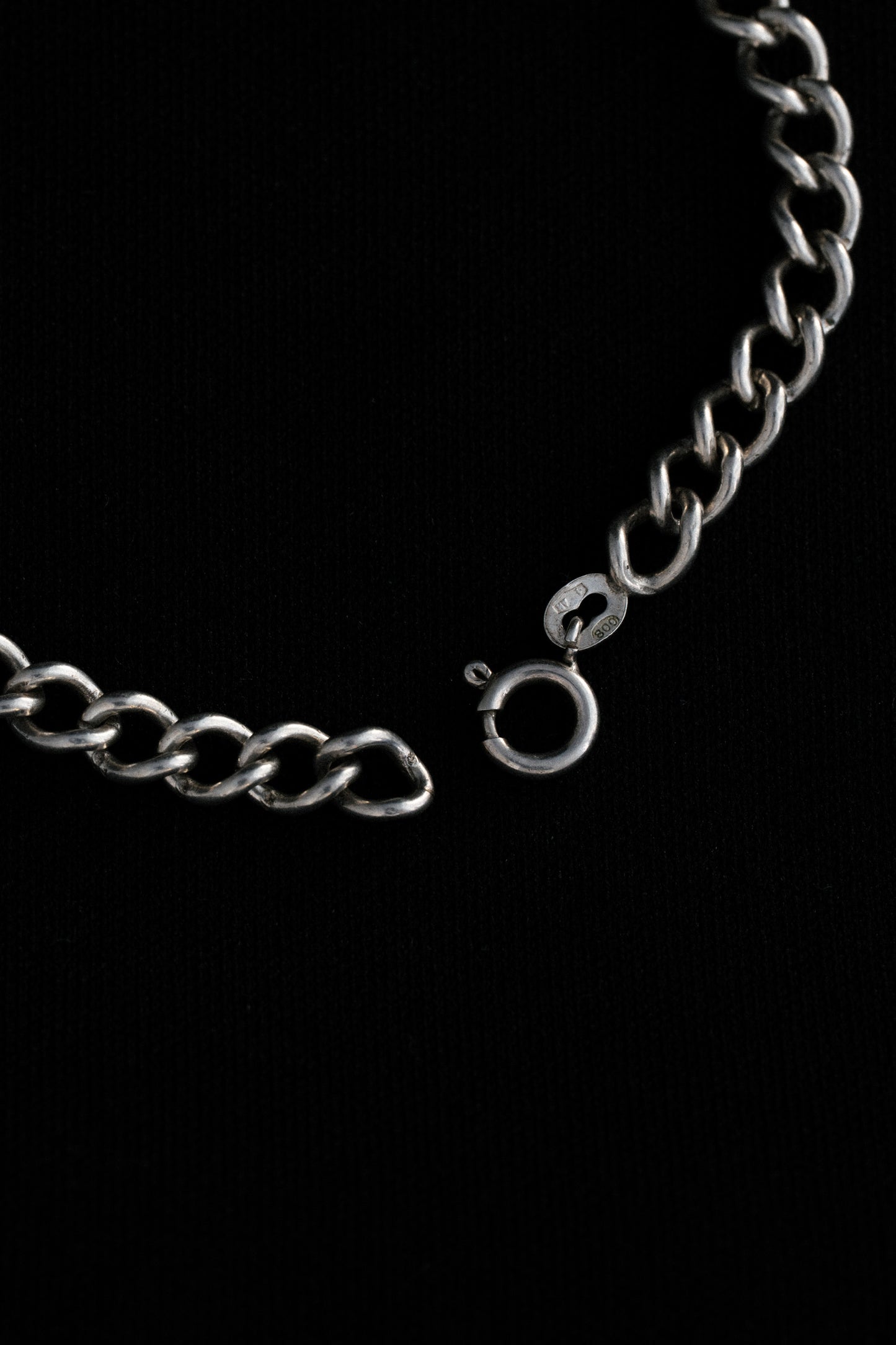 UNOAERRE｜Silver 800 Curb Chain Bracelet (Italy)