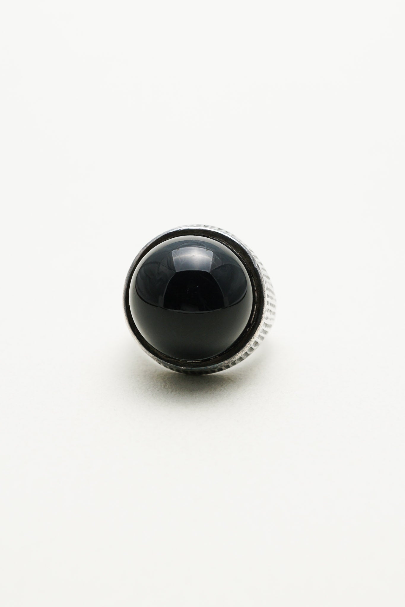 W&S Sørensen｜Oval Black Stone Ring (Denmark)