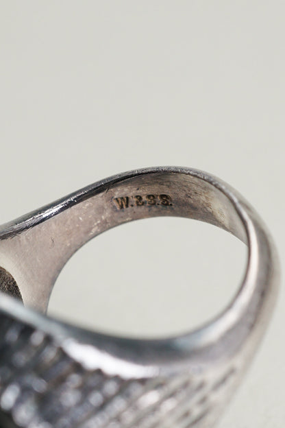 W&S Sørensen｜Oval Black Stone Ring (Denmark)