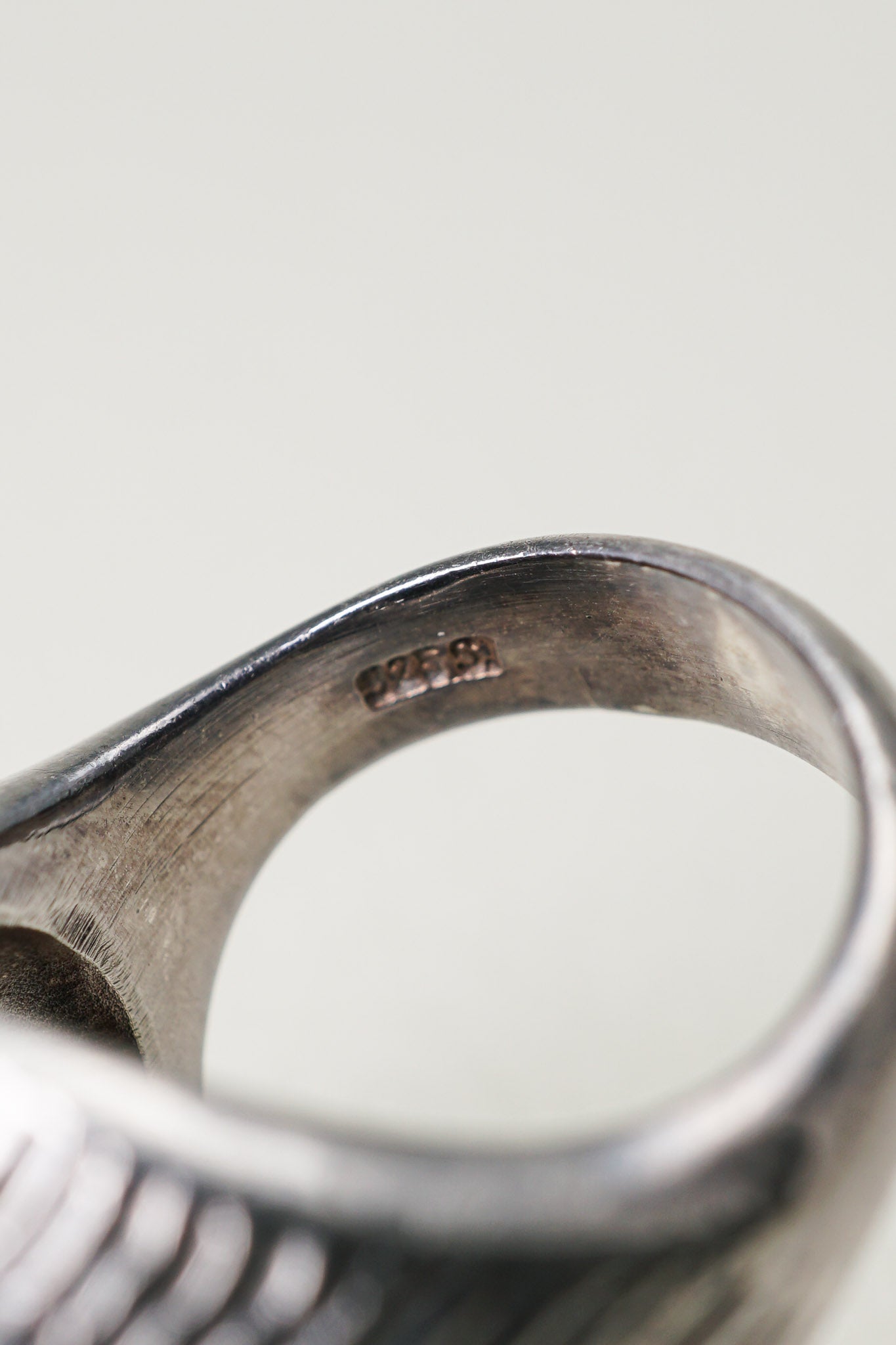 W&S Sørensen｜Oval Black Stone Ring (Denmark)