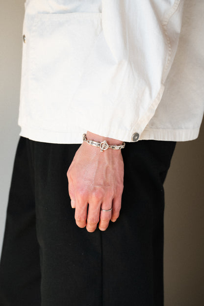 Wrapped Barrel Link Bracelet (Mexico, Taxco)