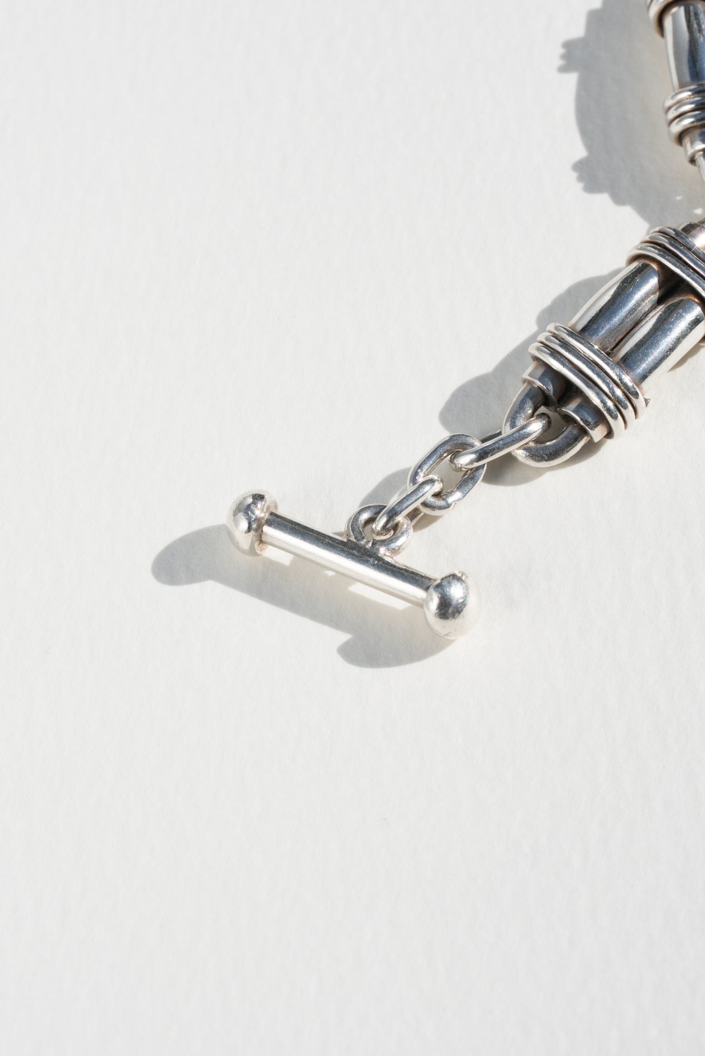 Wrapped Barrel Link Bracelet (Mexico, Taxco)