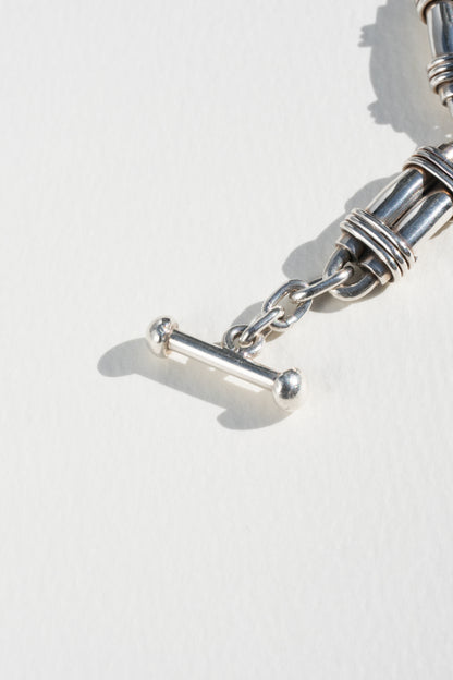 Wrapped Barrel Link Bracelet (Mexico, Taxco)