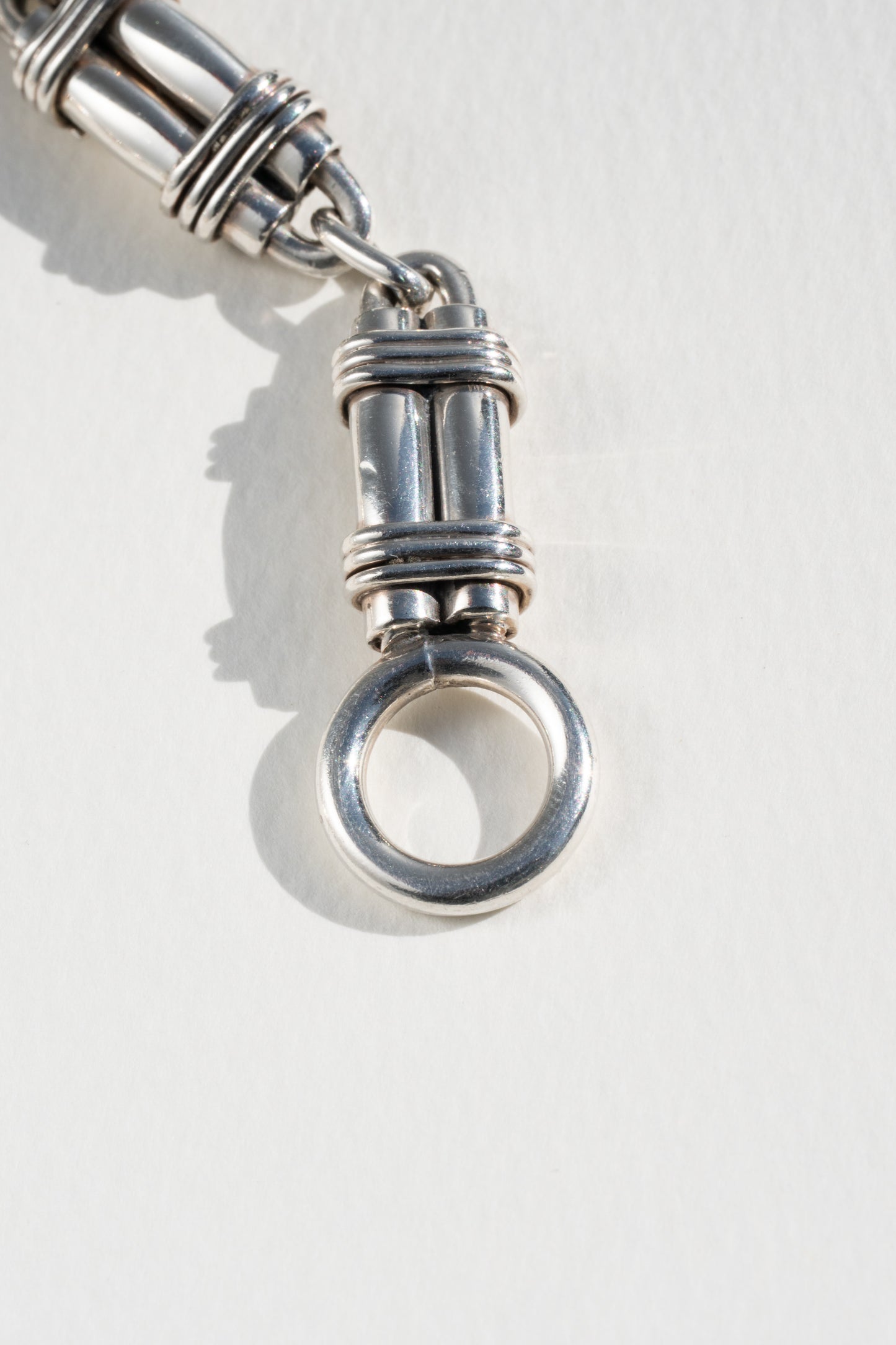 Wrapped Barrel Link Bracelet (Mexico, Taxco)