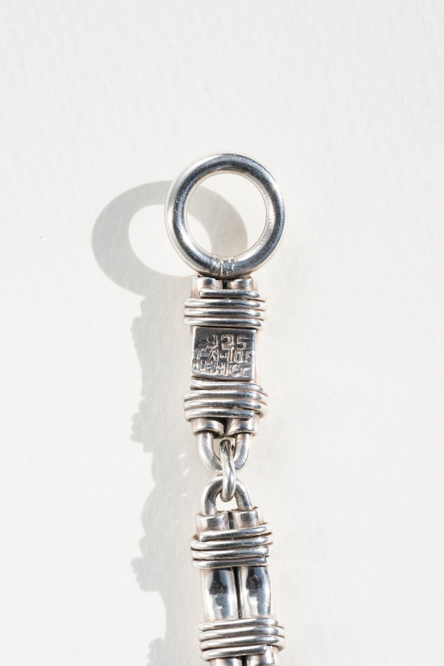 Wrapped Barrel Link Bracelet (Mexico, Taxco)