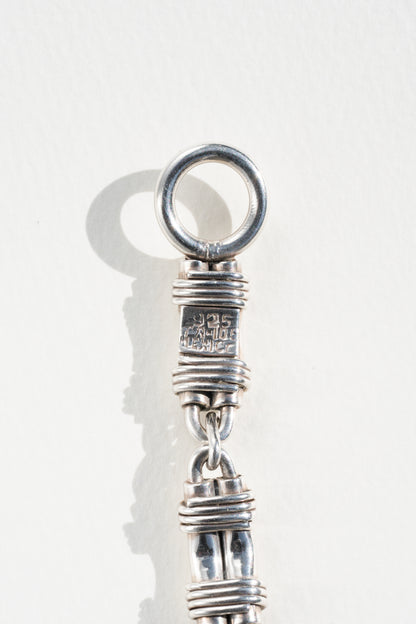Wrapped Barrel Link Bracelet (Mexico, Taxco)