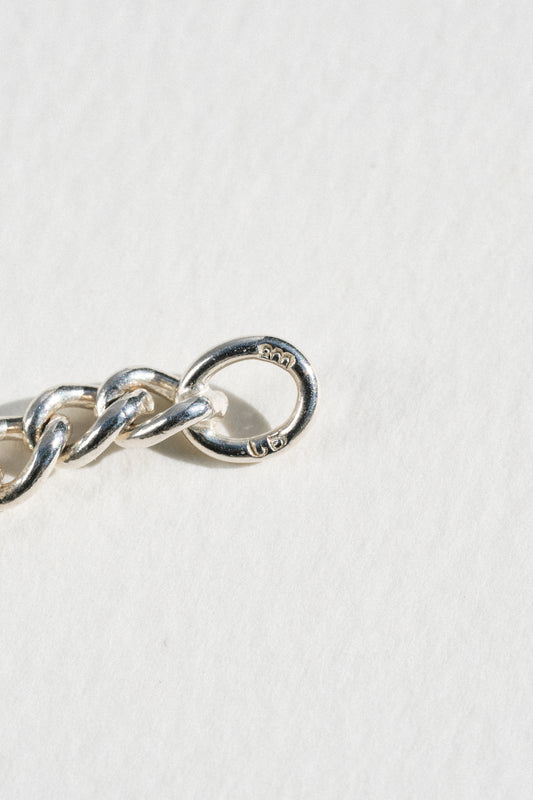 Round Curb Chain Bracelet (Silver800)