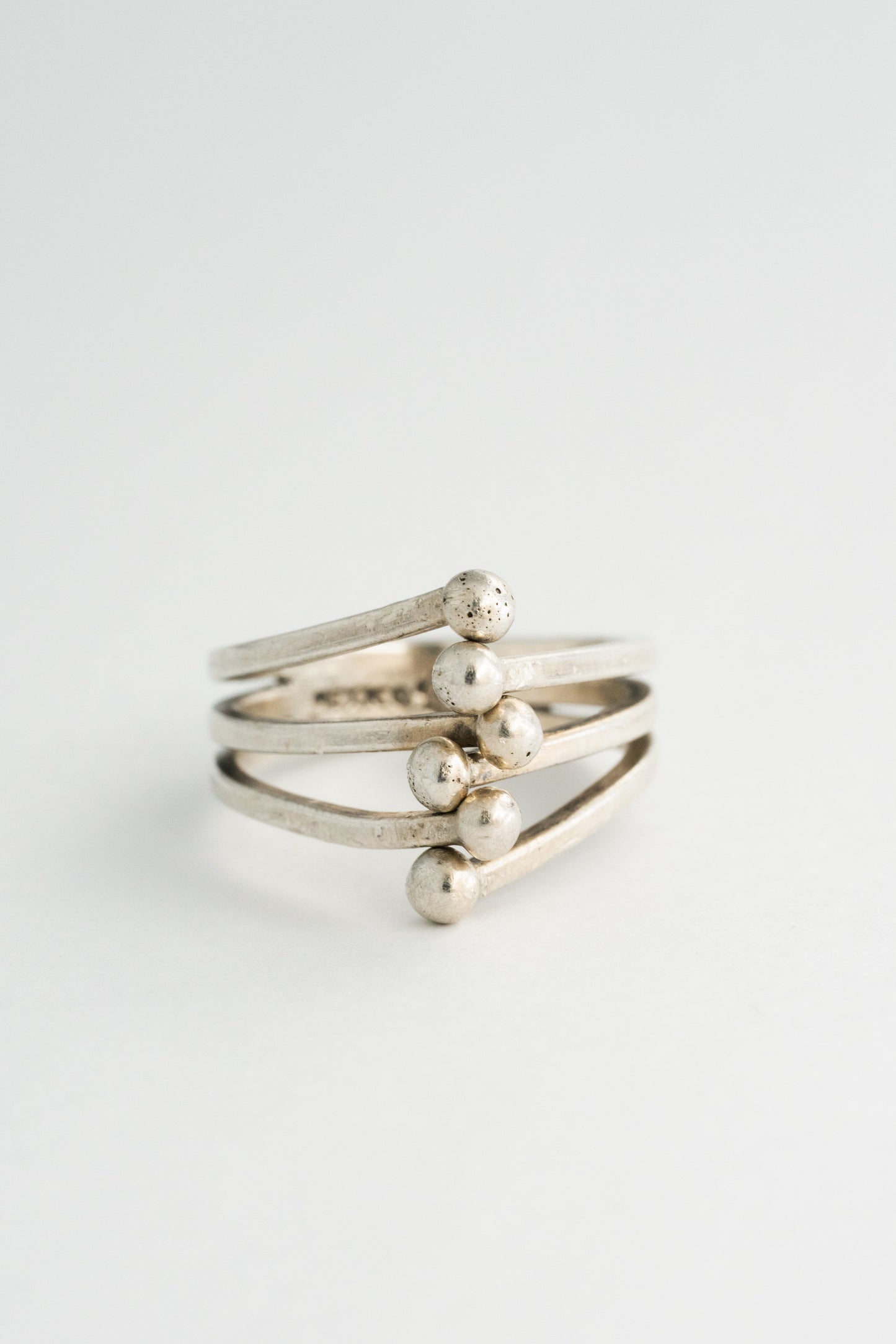 Multi Line Silver Ring (Mexico)